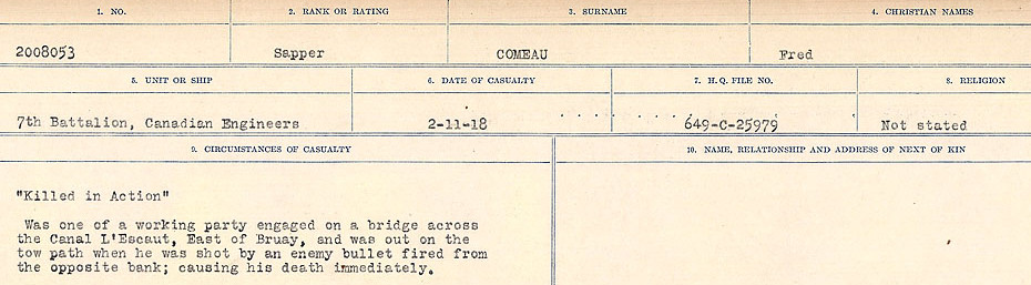 Circumstances of Death Registers