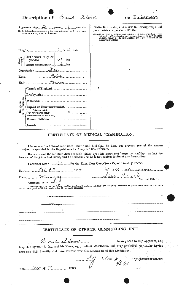 Attestation Papers (Reverse)