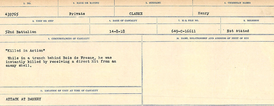 Circumstances of Death Registers