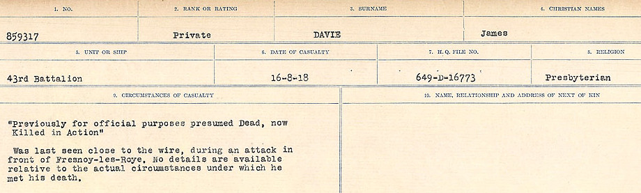 Circumstances of death registers
