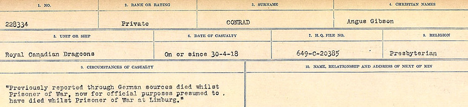 Circumstances of Death Registers