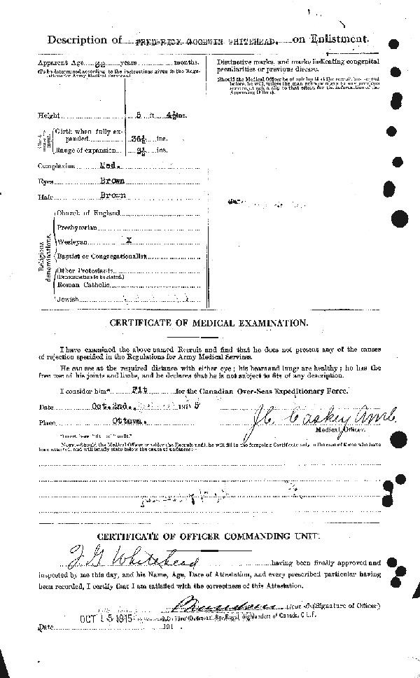 Attestation Papers (Reverse)