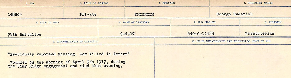 Circumstances of Death Registers