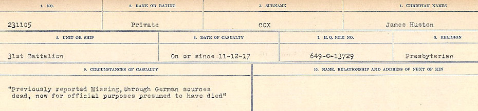 Photo of JAMES HUSTON COX