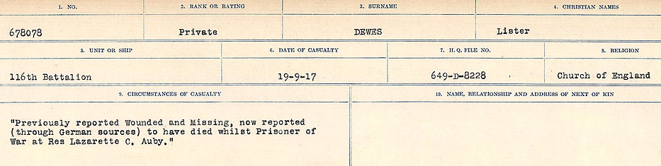 Circumstances of death registers