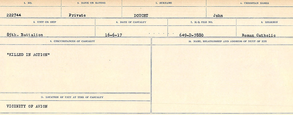 Circumstances of death registers