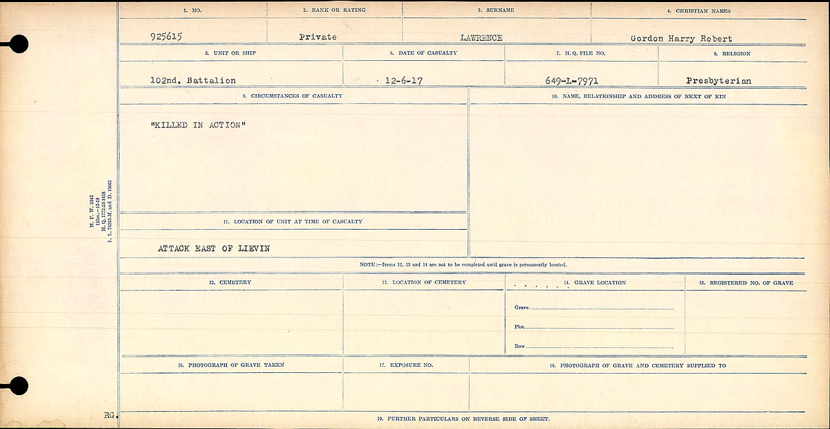 Circumstances of death registers