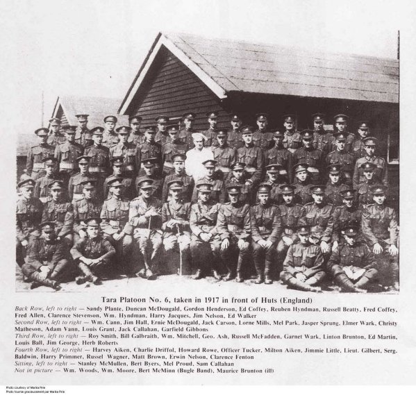 Photo of the Tara (Ontario) Platoon No 6.