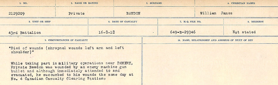 Circumstances of Death Registers