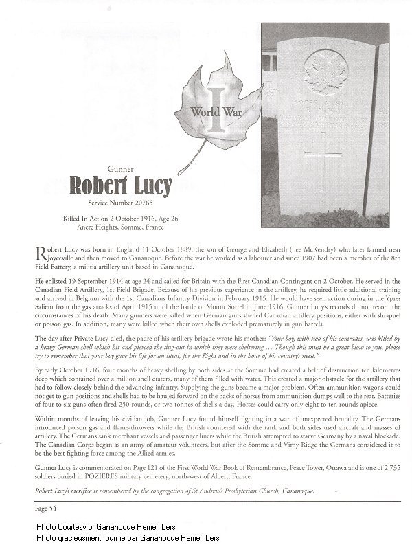 Memorial Page