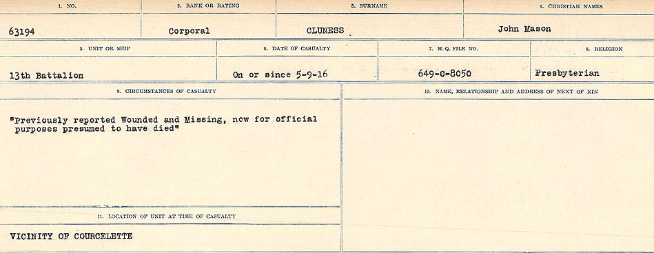 Circumstances of Death Registers