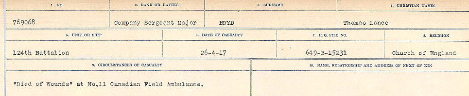 Registres de circonstances du décès
