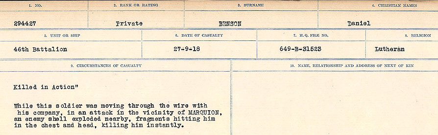 Circumstances of Death