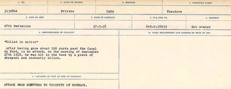 Circumstances of Death Registers