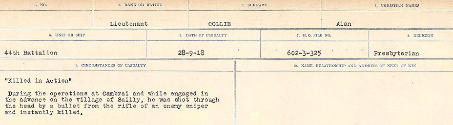 Circumstances of Death Registers