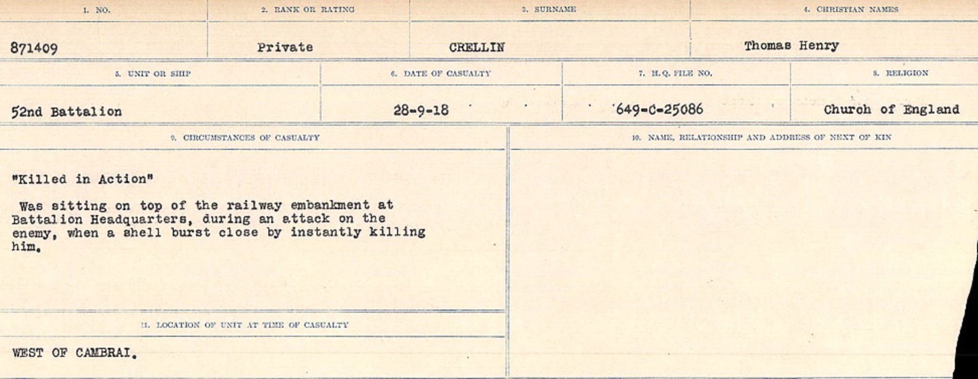 Circumstances of death registers