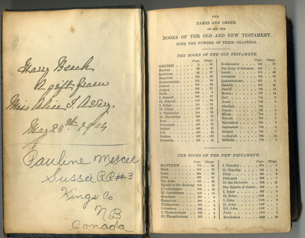 A bible that was given to Harry