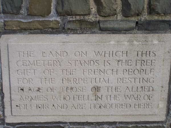 Bourlon Wood Cemetery Commemorative Plaque
