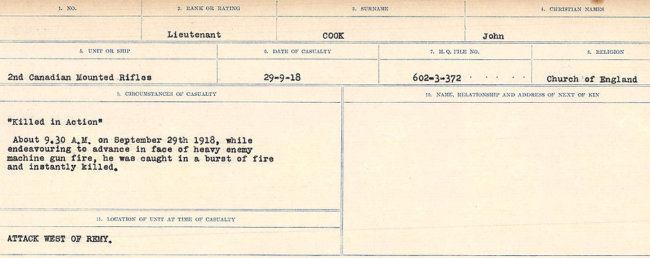 Circumstances of Death