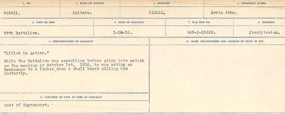 Circumstances of death registers