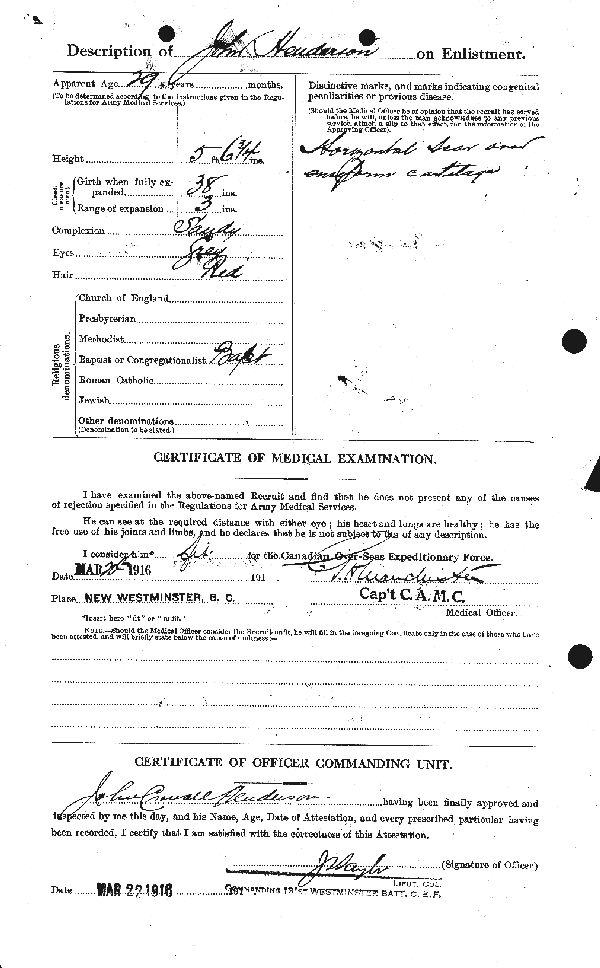 Attestation Papers (Reverse)