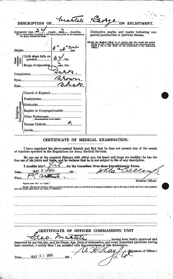 Attestation Papers (Back)