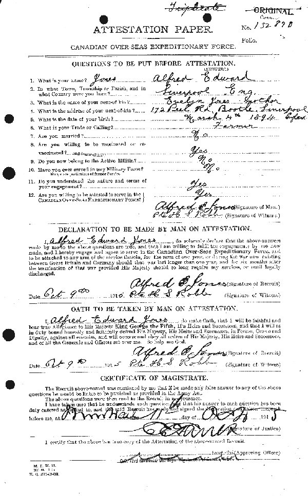 Feuille d'engagement