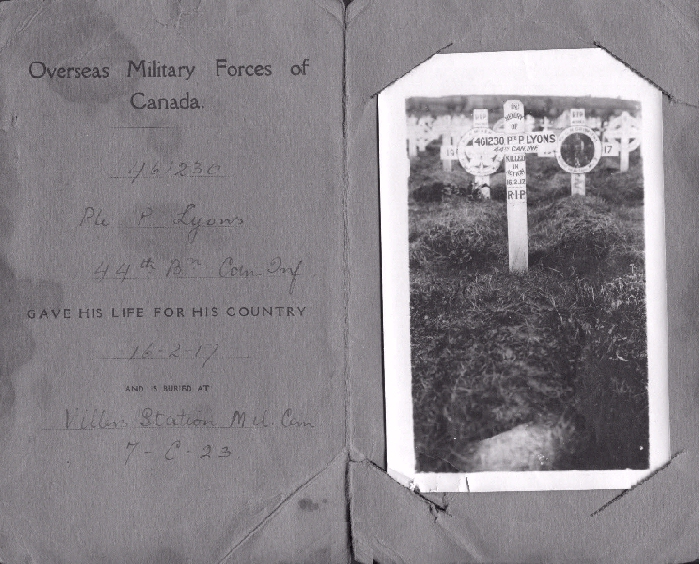 Stèle funéraire de Edwin Percy Lyon