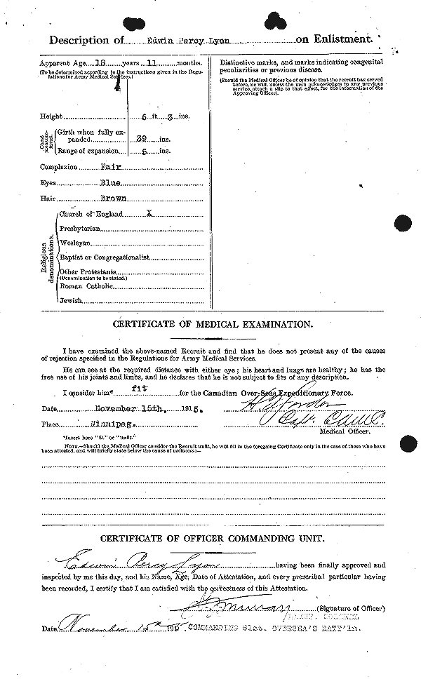 Feuille d'engagement (dos)