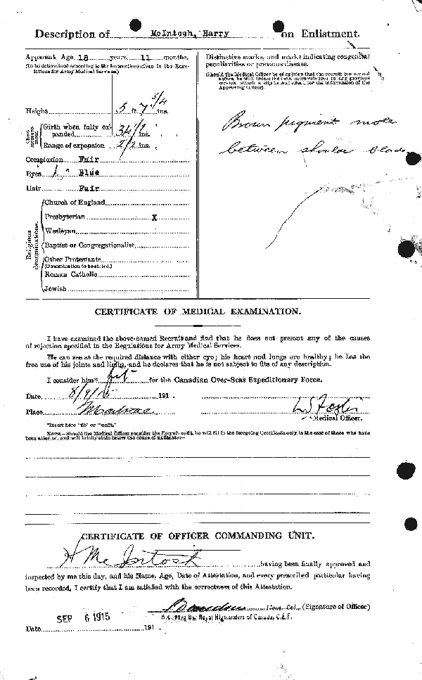 Papier d'attestation (page 2)