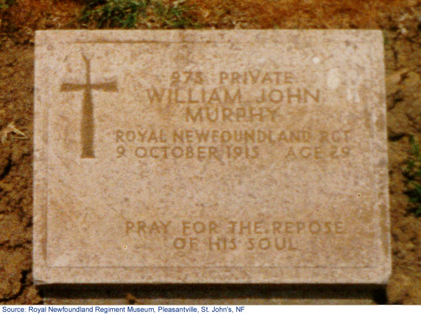 Gravestone of Private William John Murphy