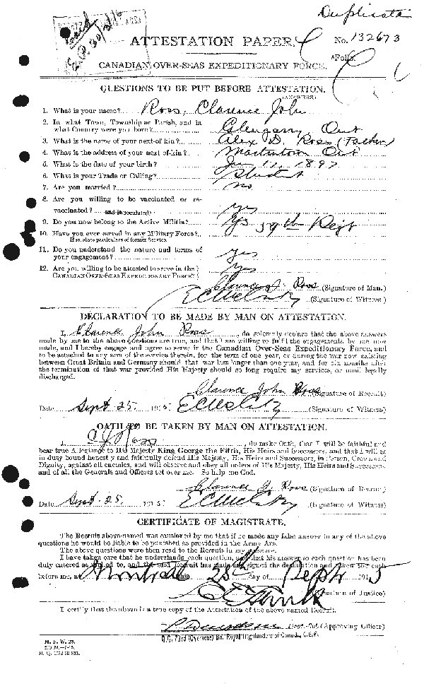 Feuille d'engagement