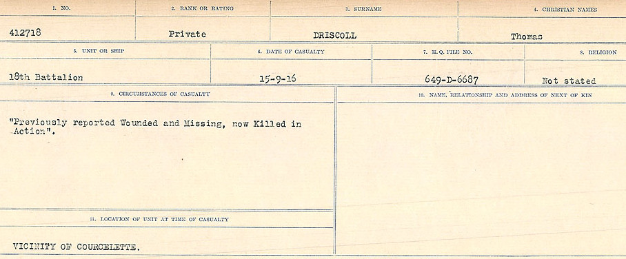 Circumstances of death registers