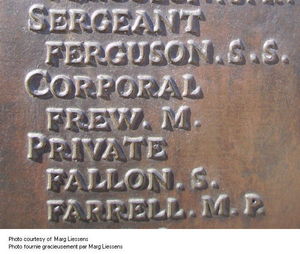 Inscription on Beaumont-Hamel Memorial