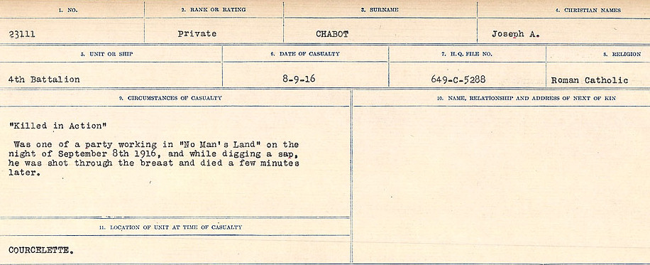Circumstances of Death Registers