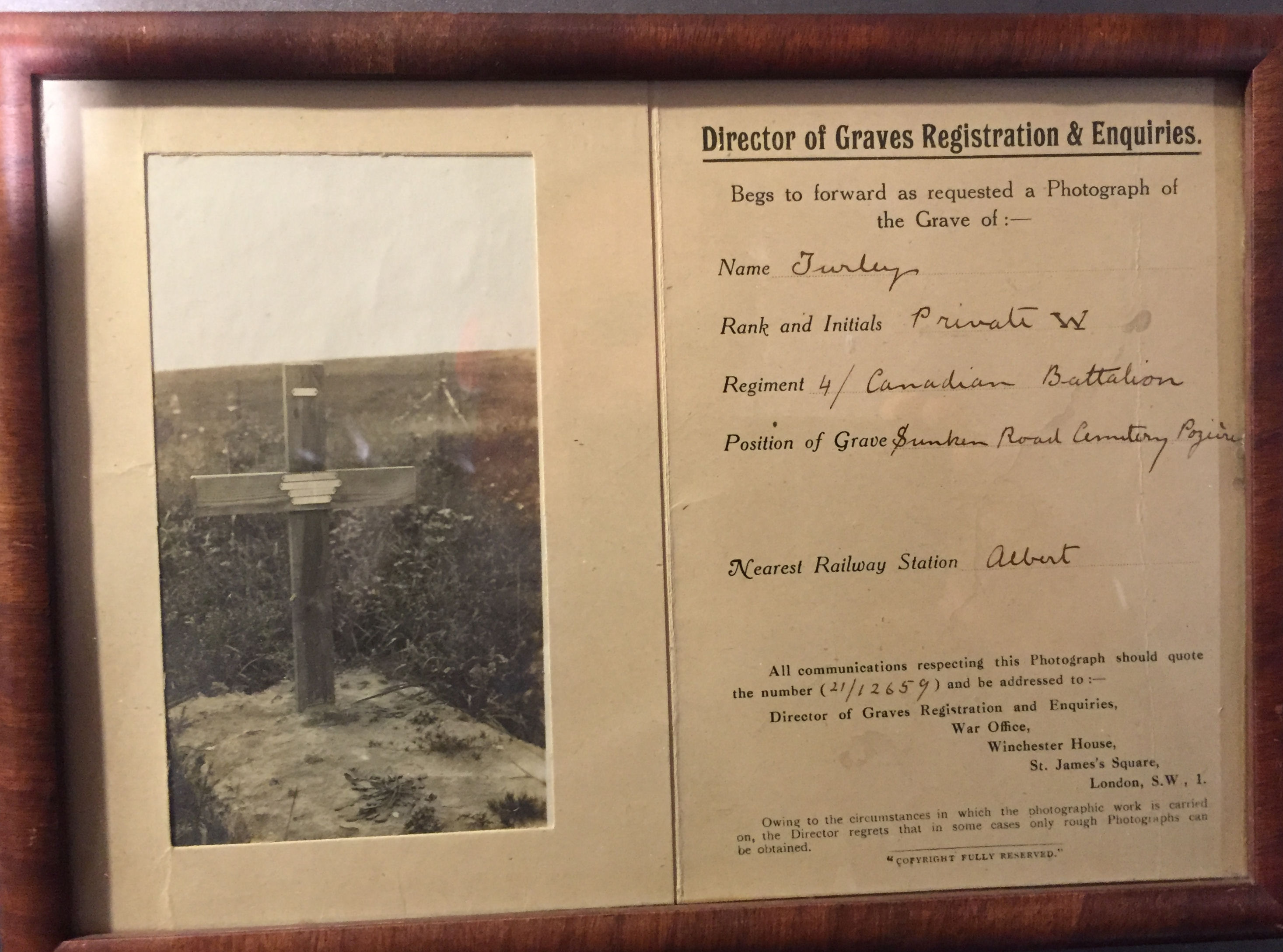 Temporary Grave Marker