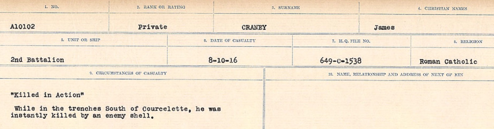 Circumstances of death registers