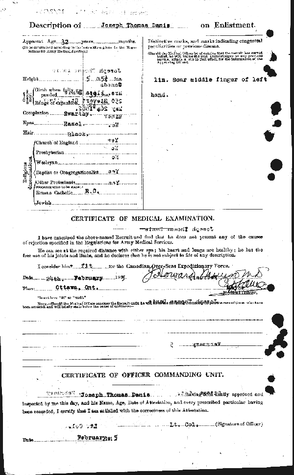 Attestation Papers (Reverse)