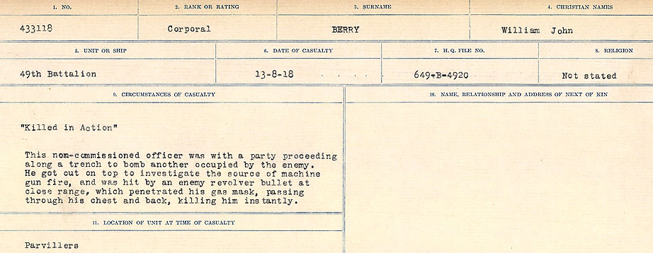 Circumstances of Death Registers
