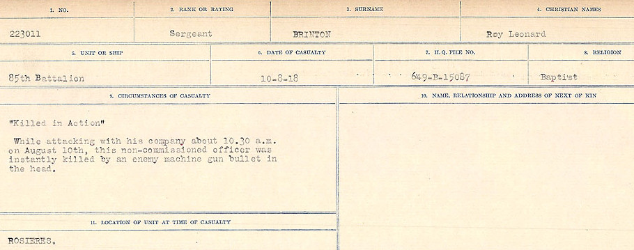Circumstances of Death Registers
