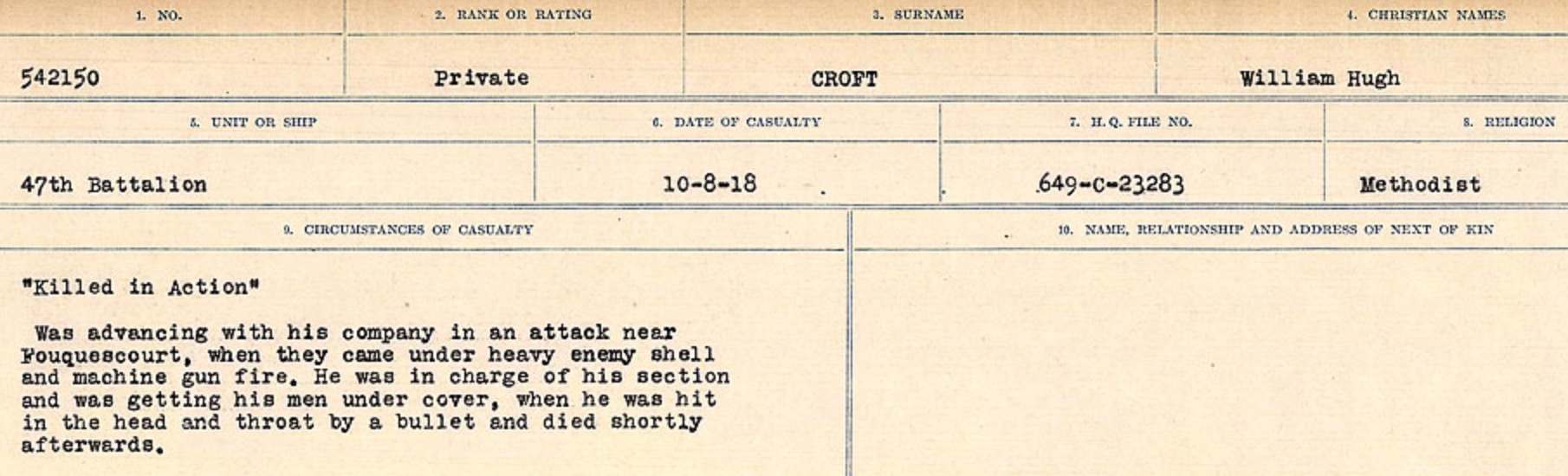 Circumstances of death registers