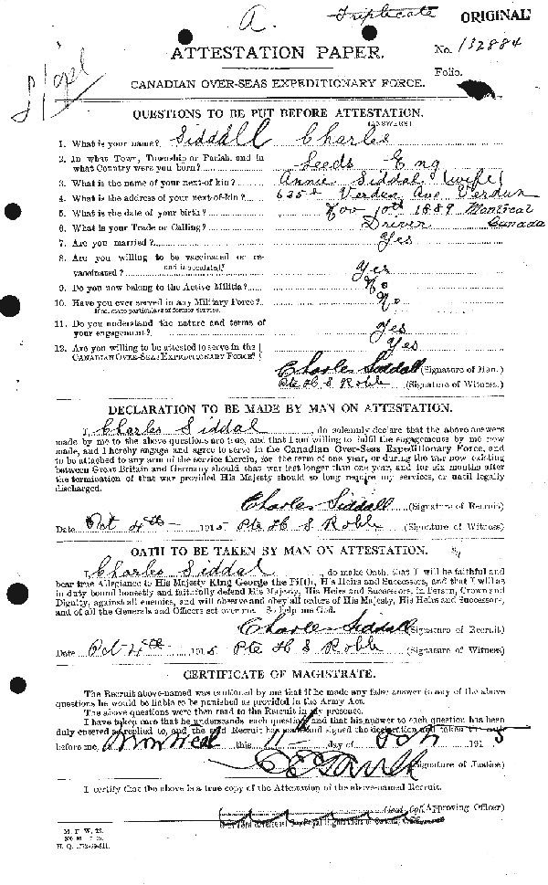 Attestation Paper (page 1)