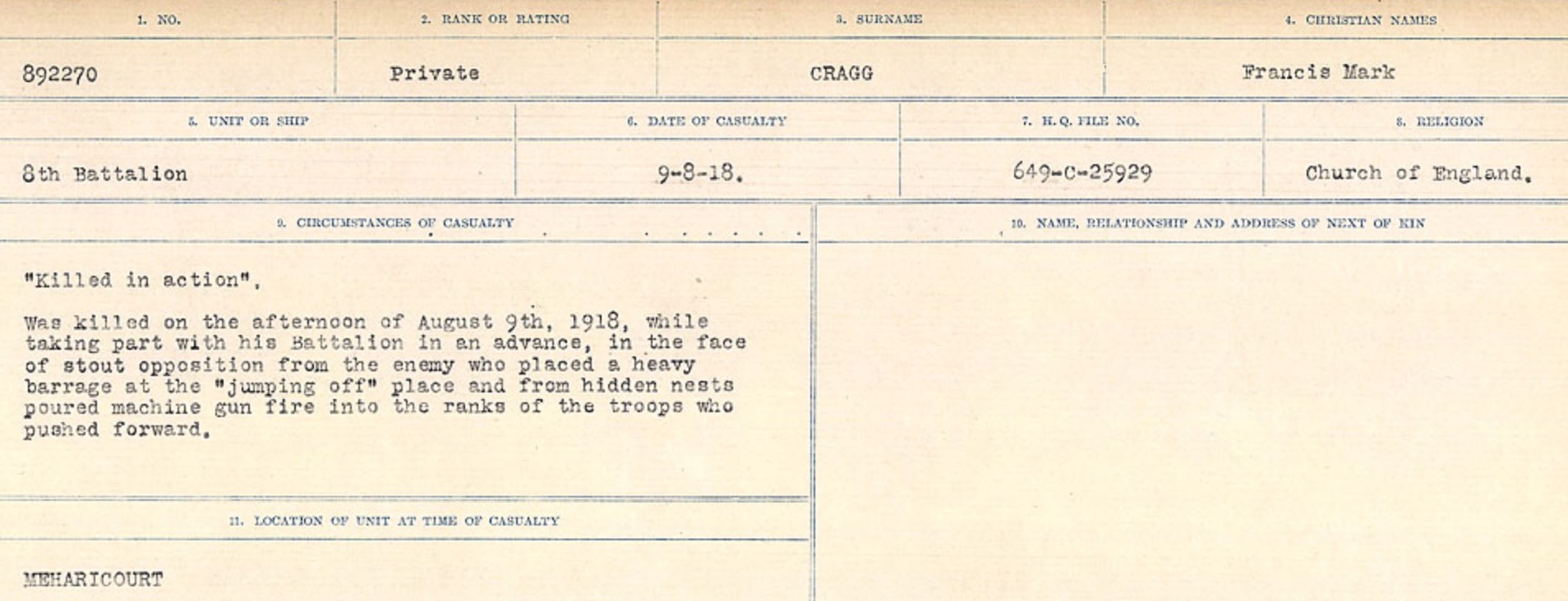 Circumstances of Death Registers