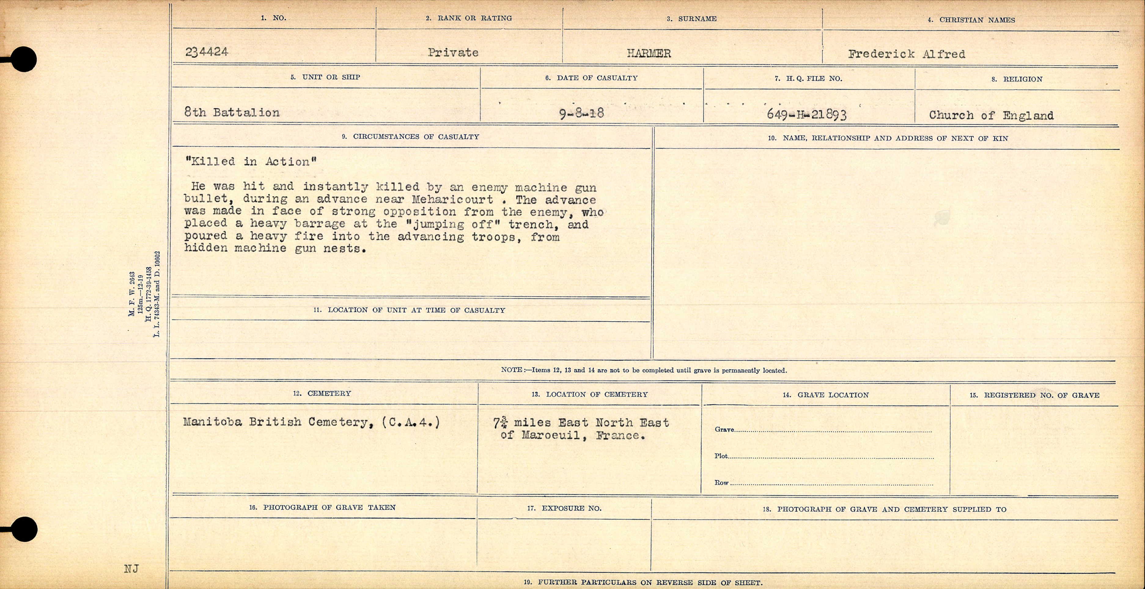 Circumstances of Death Registers