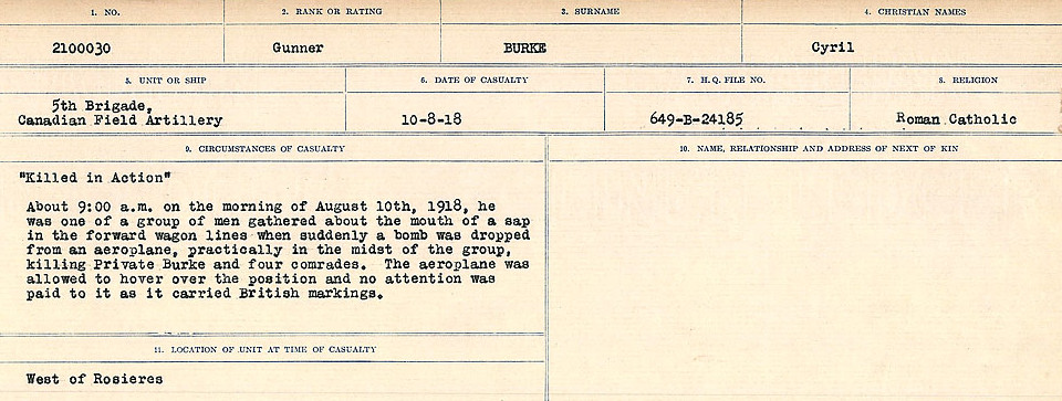 Circumstances of Death Registers