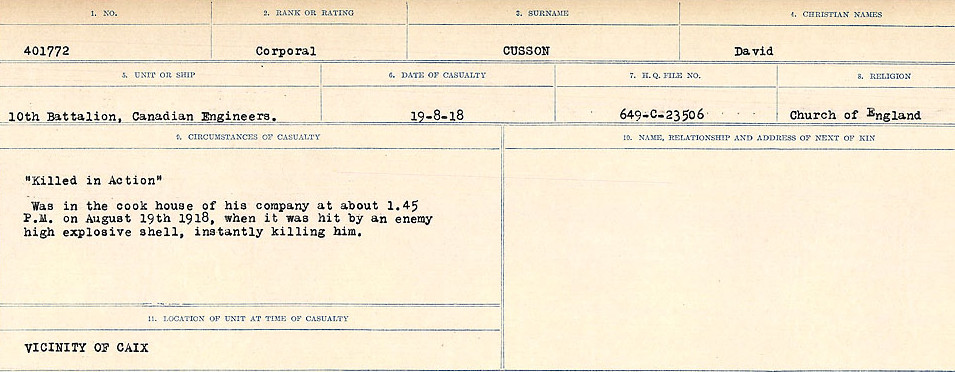 Circumstances of death registers