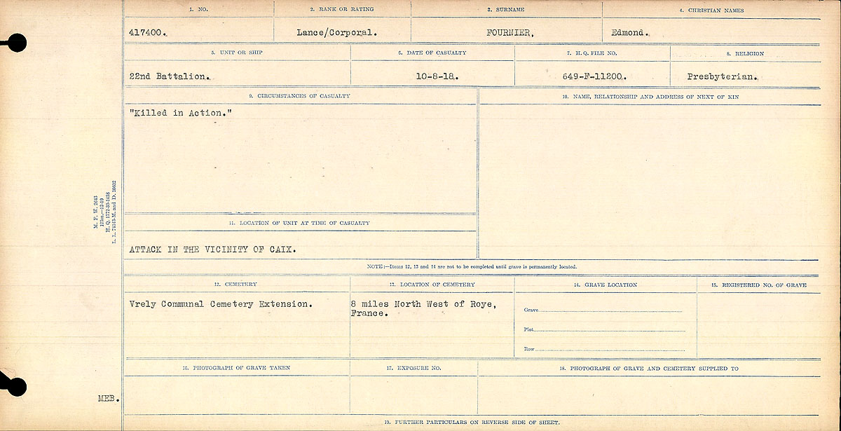 Circumstances of death registers