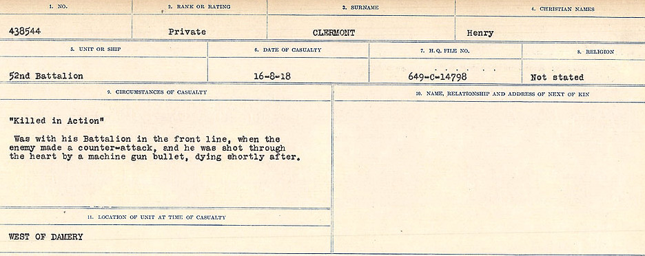 Circumstances of Death Registers