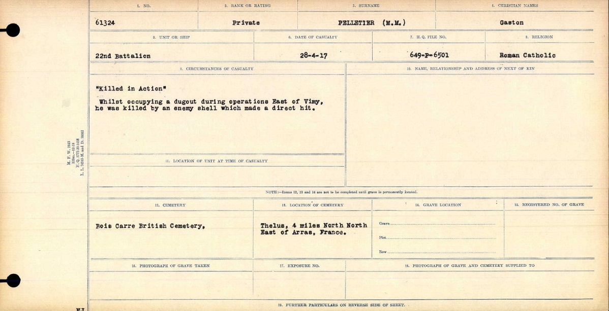 Circumstances of death registers
