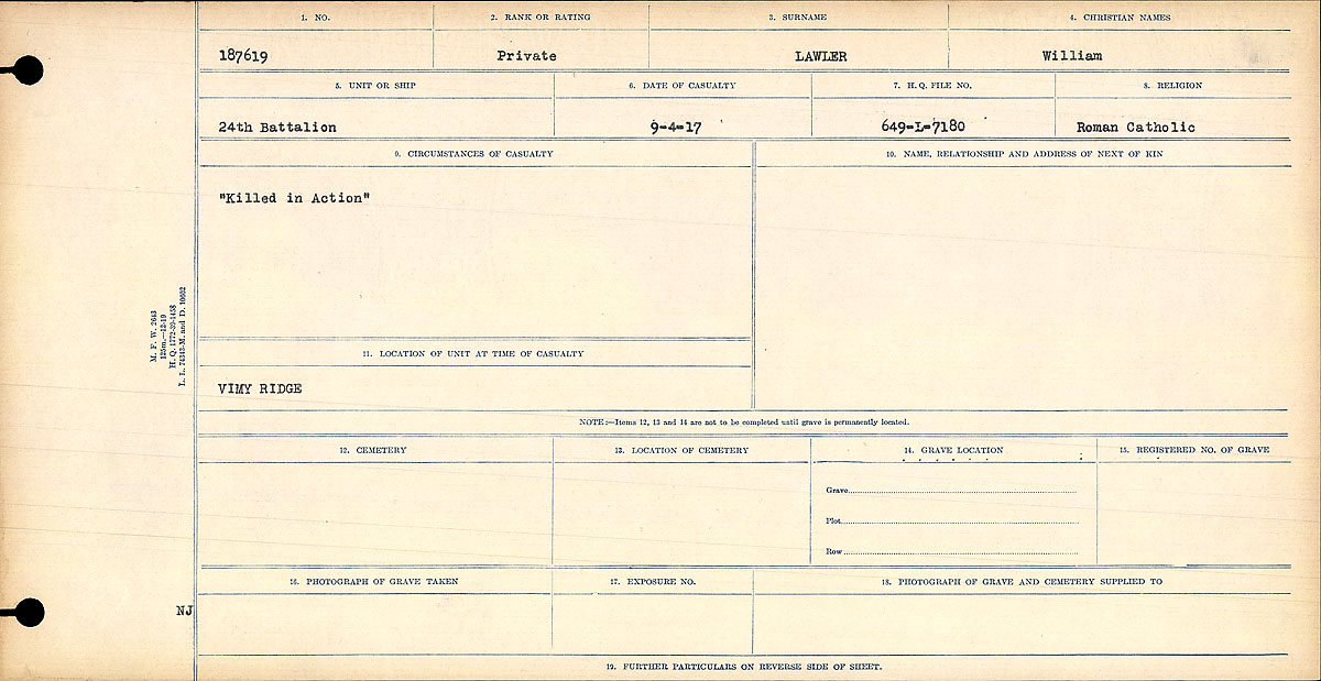 Circumstances of death registers